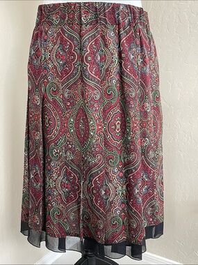 Harold’s multi-color paisley skirt, size 4, EUC